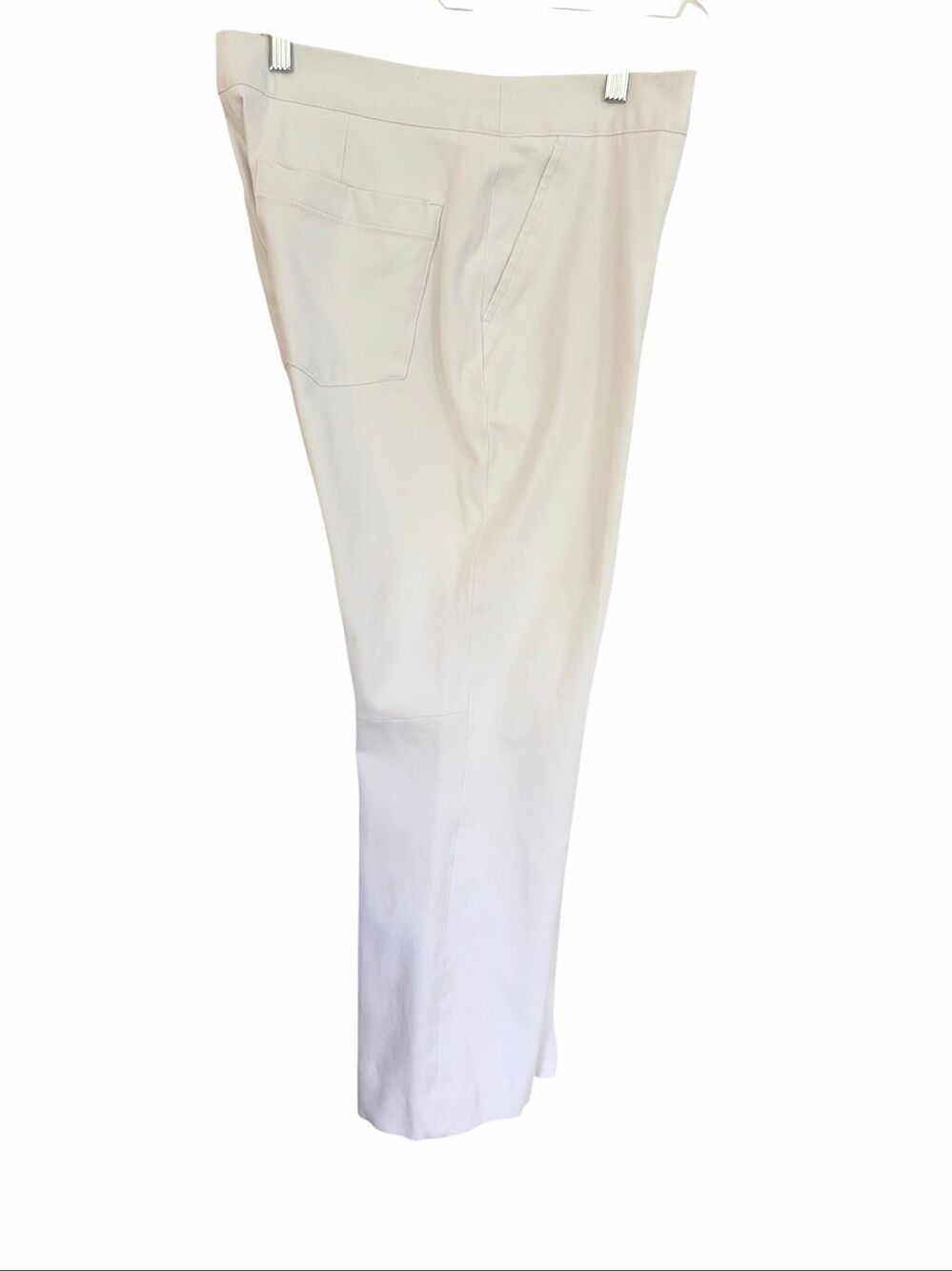 SPANX White Cotton Blend Pull On Pants Sz L